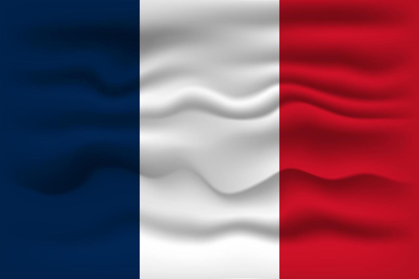 acenando a bandeira do país França. ilustração vetorial. vetor