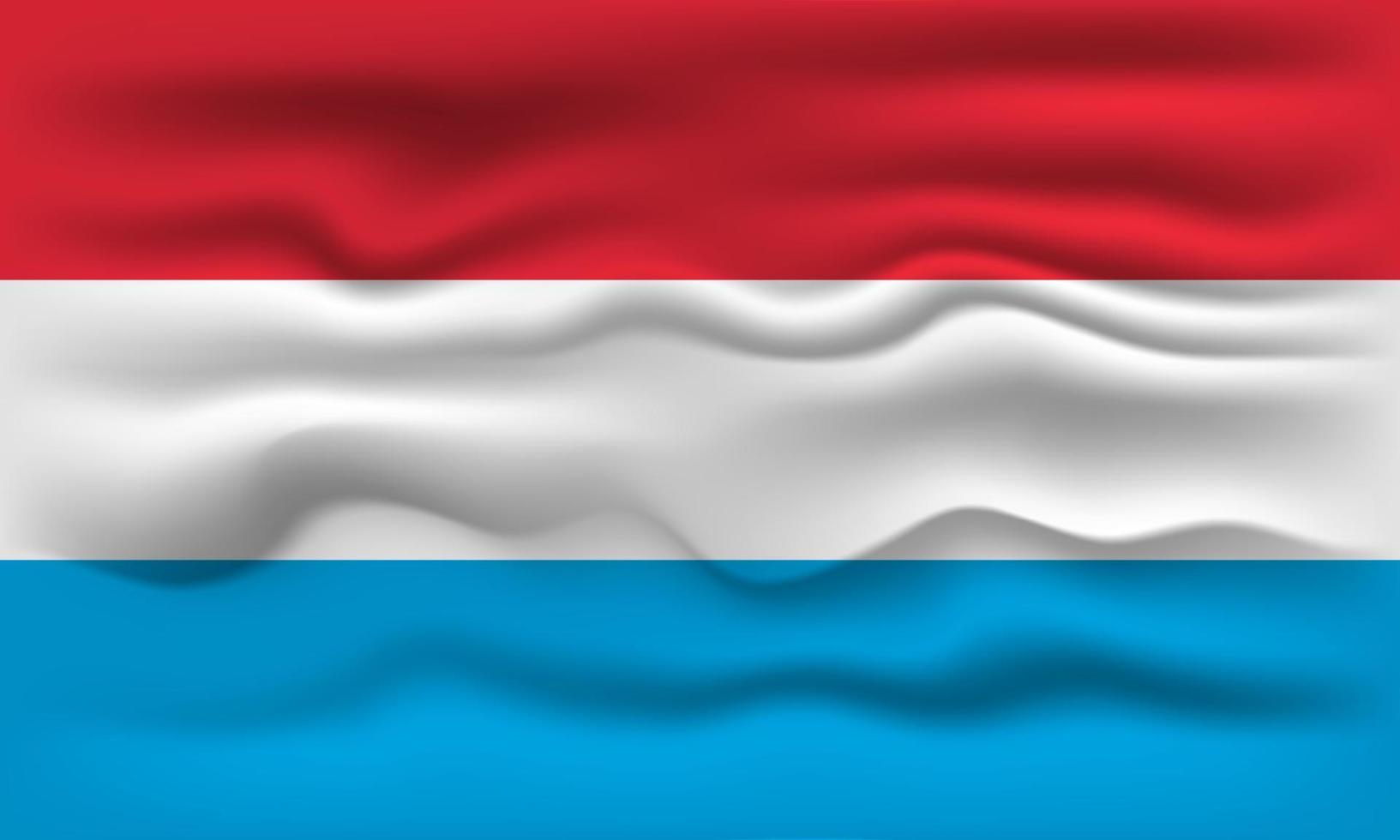 acenando a bandeira do país luxemburgo. ilustração vetorial. vetor