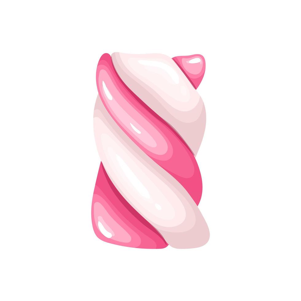 ilustração vetorial de desenho animado doce de comida de marshmallow vetor