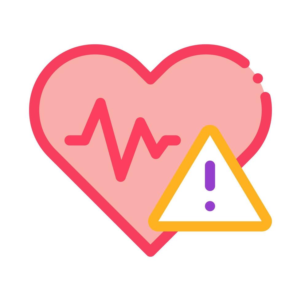 ilustração de contorno vetorial de ícone de doença cardíaca vetor