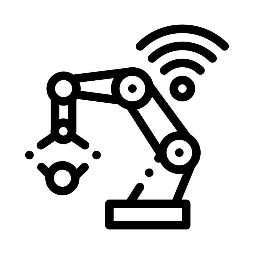 ilustração de contorno de vetor de ícone de robô inteligente