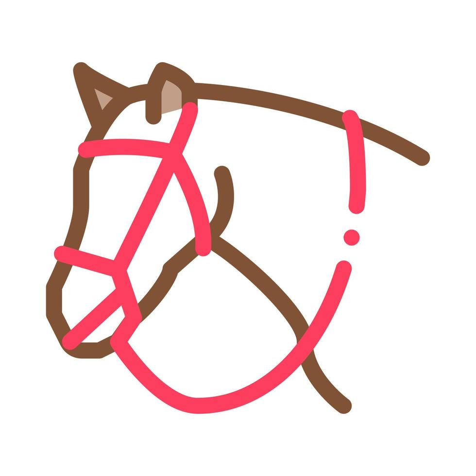 ilustração de contorno vetorial de ícone de cabeça de cavalo vetor