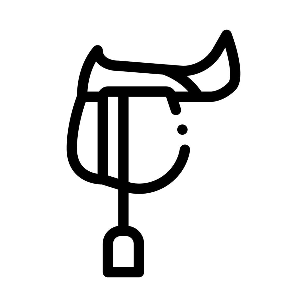 ilustração de contorno de vetor de ícone de sela de jóquei