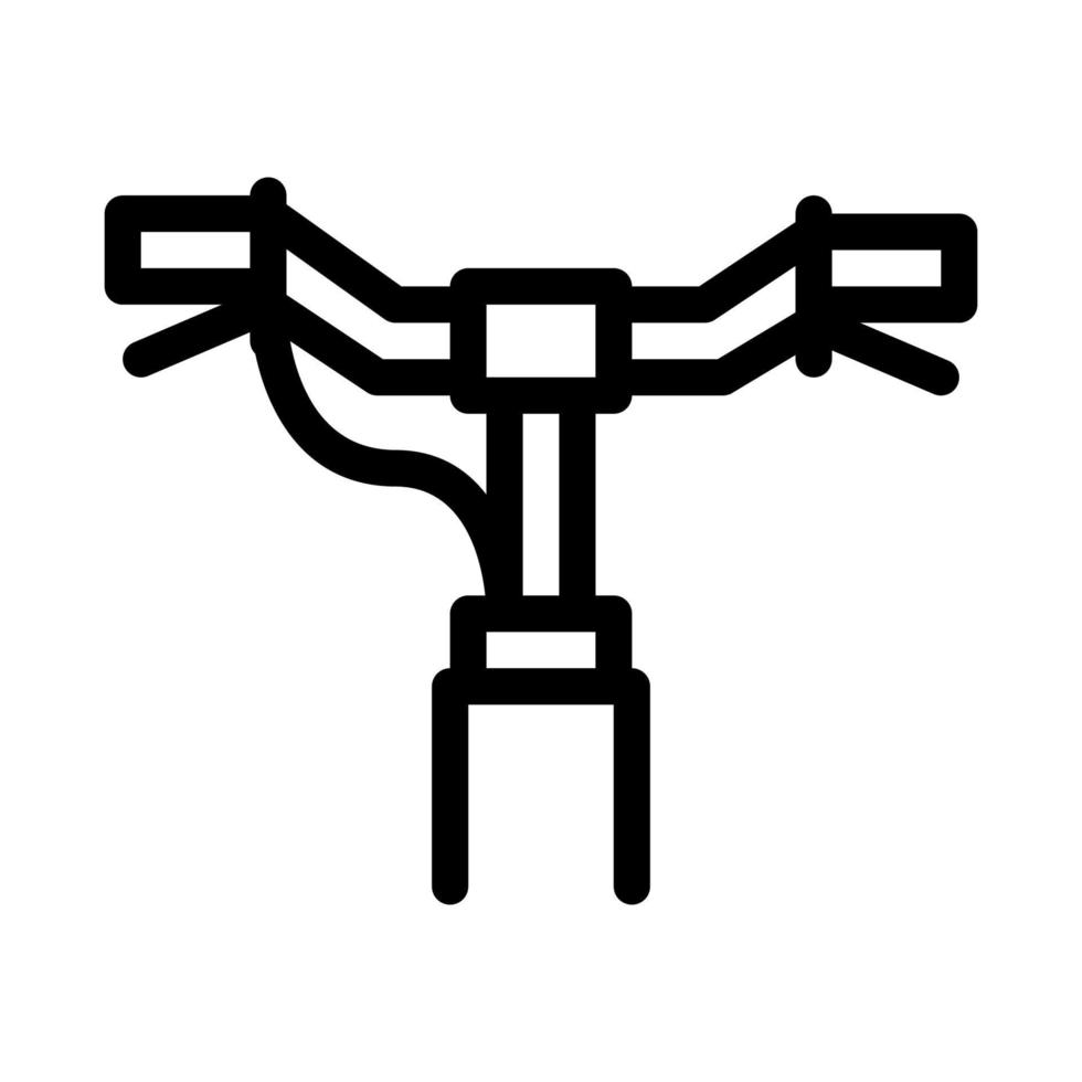 ilustração de contorno de ícone de volante de bicicleta vetor