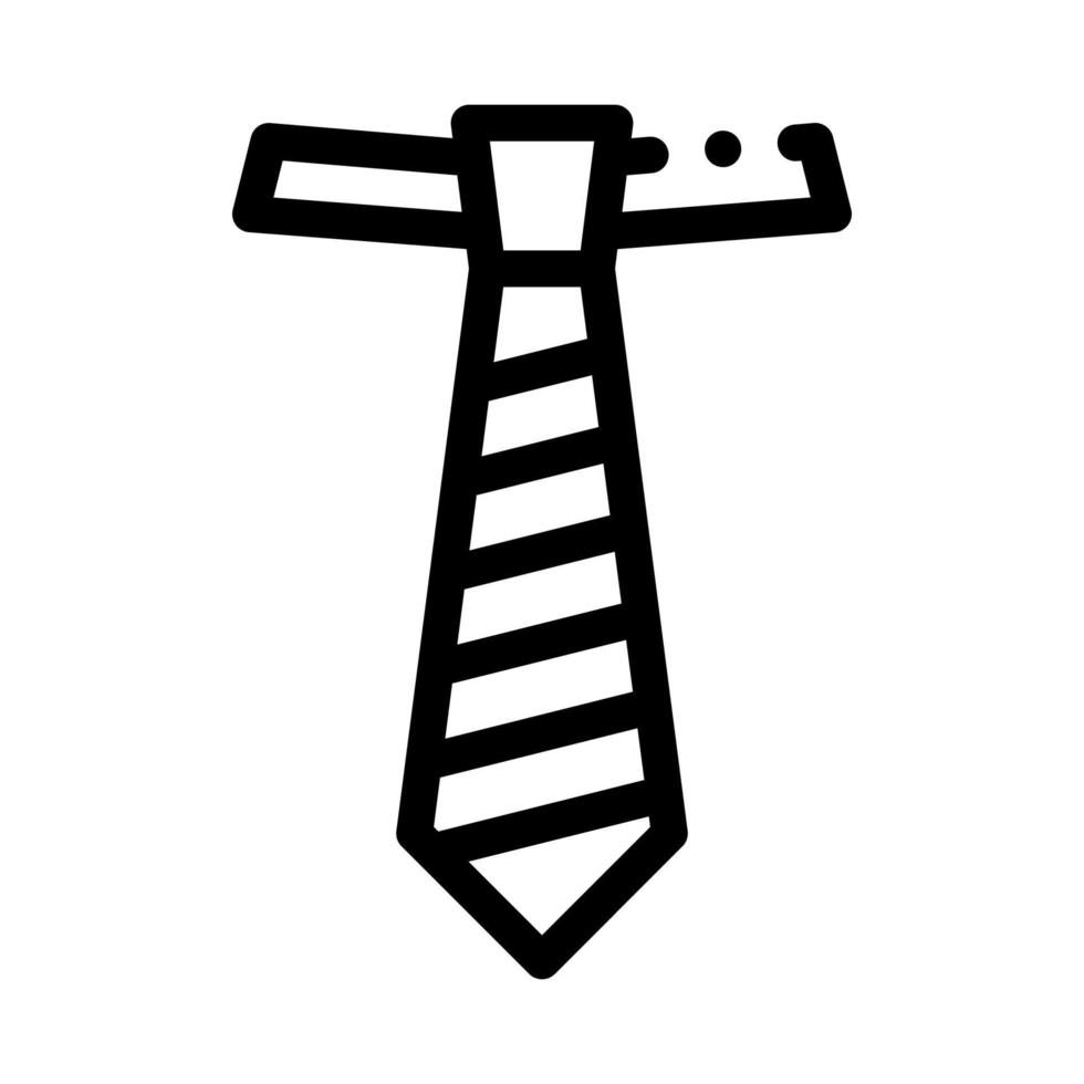 ilustração de contorno do vetor de ícone de gravata listrada