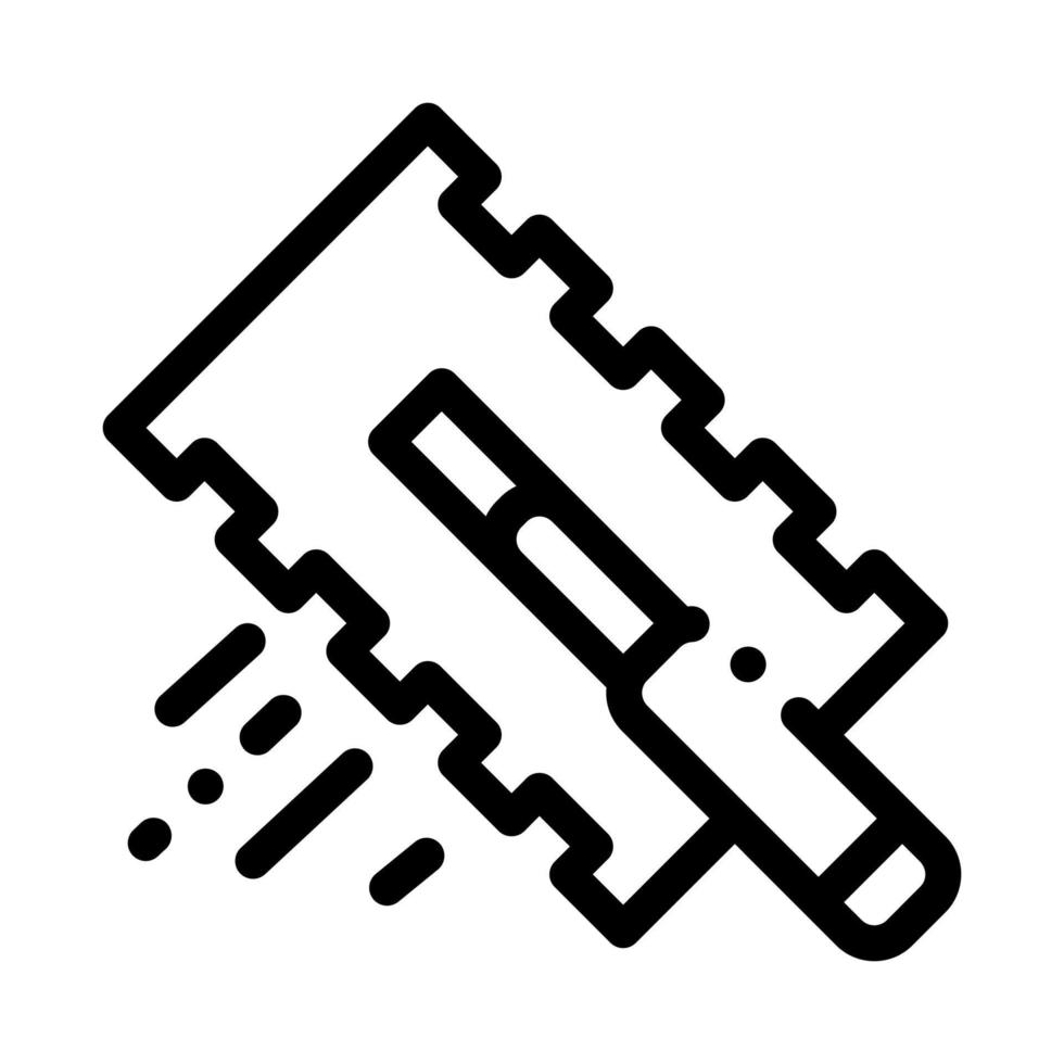 ilustração de contorno vetorial de ícone de raspador de azulejo vetor