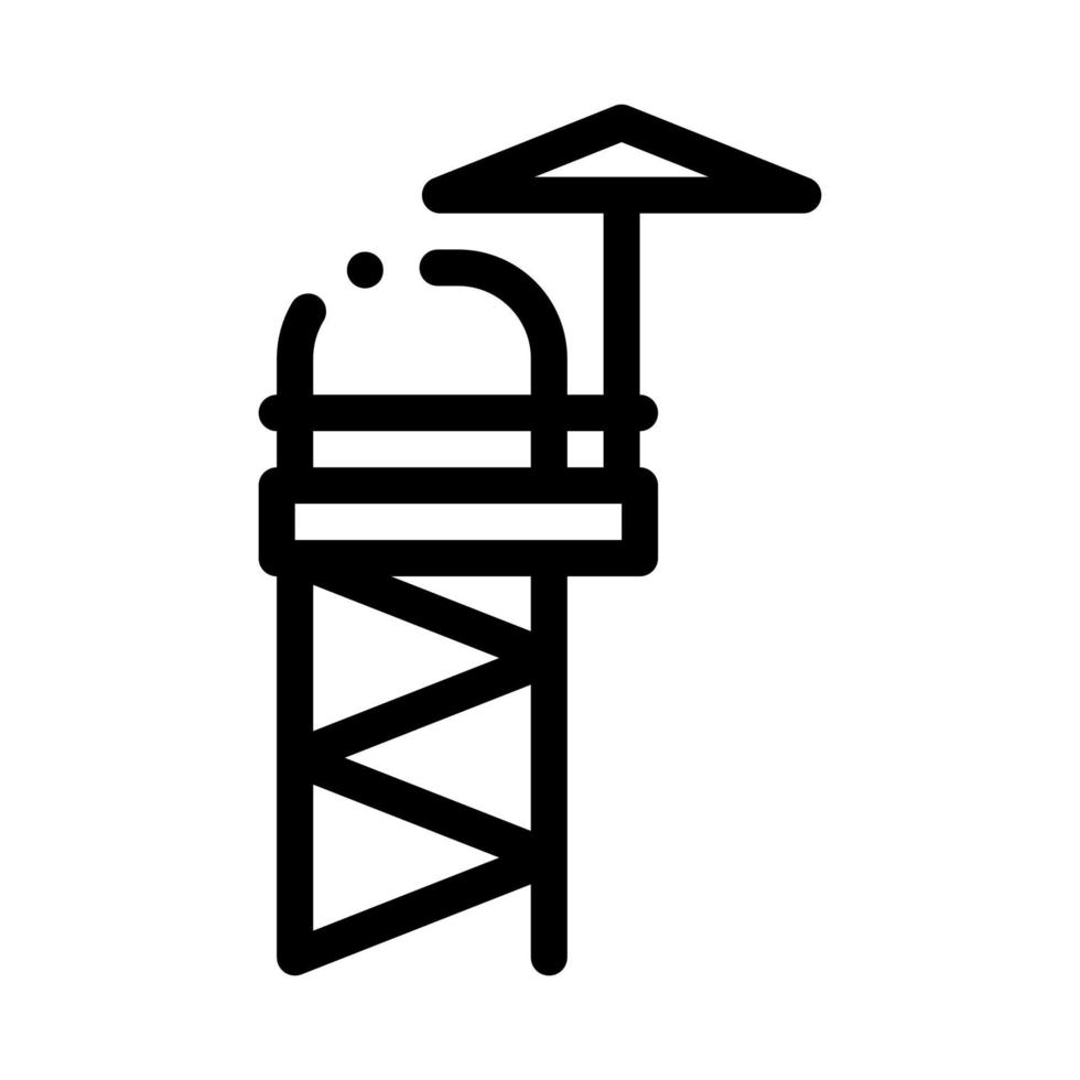 ilustração de contorno do vetor ícone da torre de resgate
