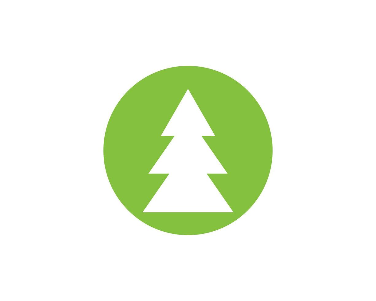 design de logotipo de pinheiro letra o vetor