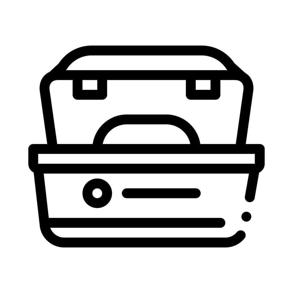 ilustração de contorno do vetor de ícone de bandejas de caixas