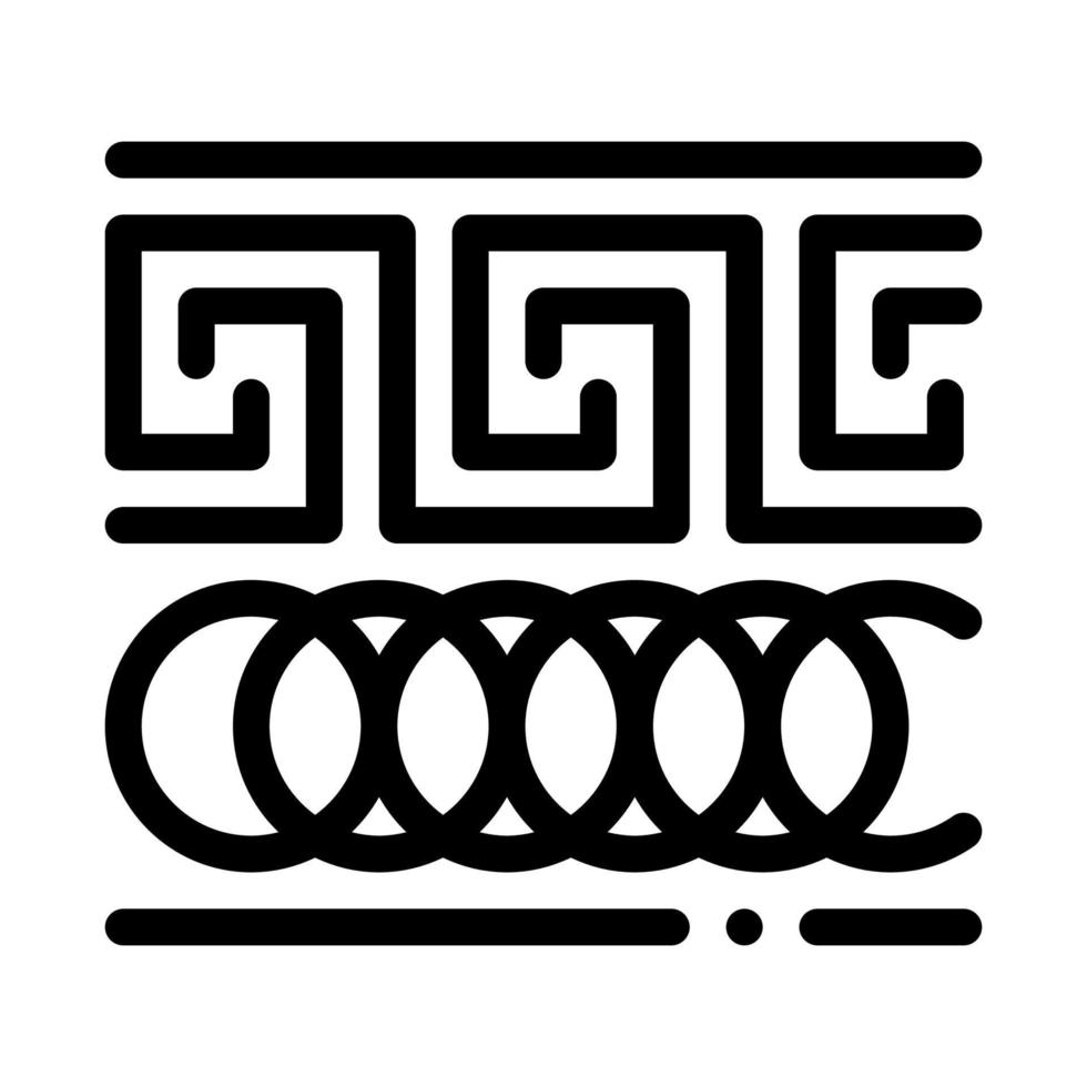 ilustração de contorno de vetor de ícone de ornamento grego