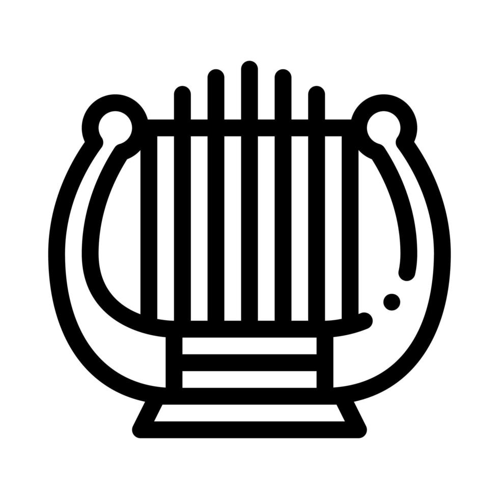 ilustração de contorno vetorial de ícone de harpa vetor