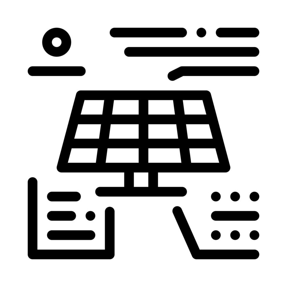 diferentes ações de ilustração de contorno vetorial de ícone de bateria solar vetor