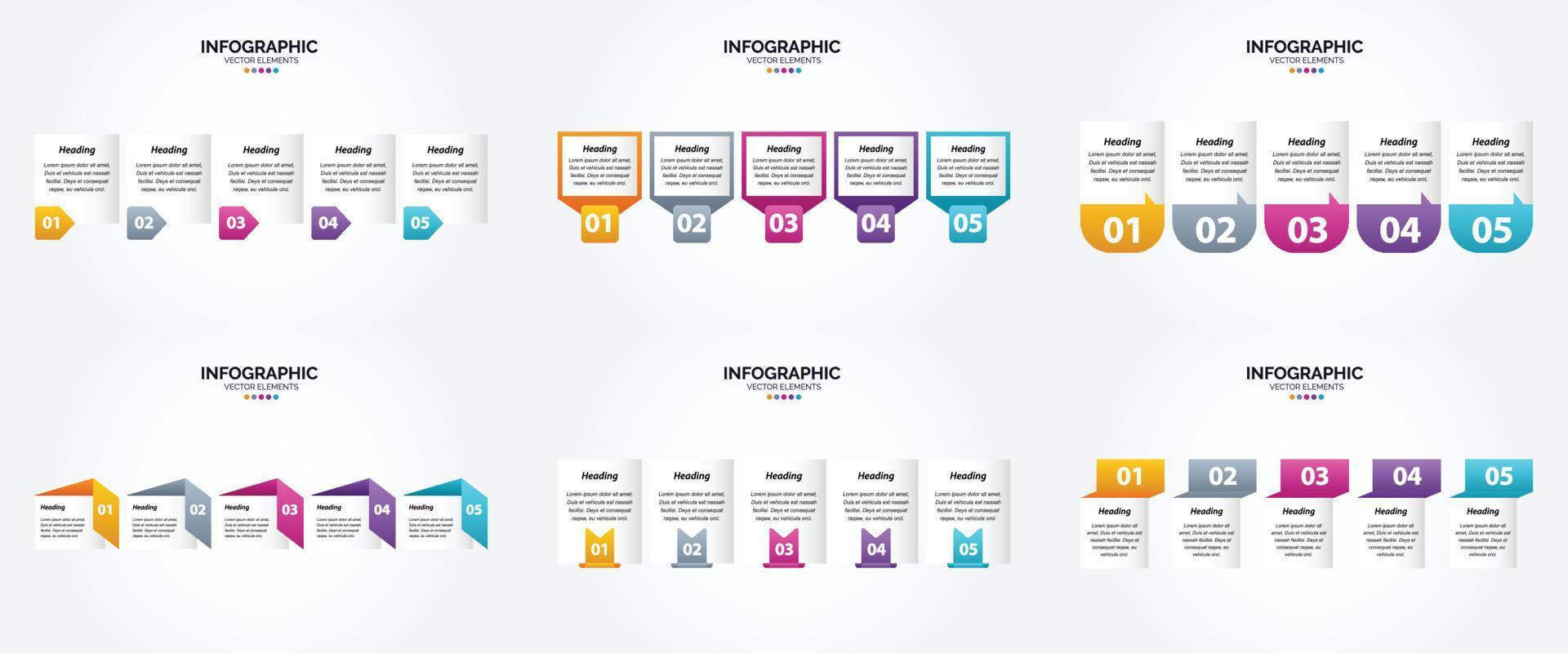 use essas ilustrações vetoriais para criar infográficos atraentes para publicidade. brochuras. panfletos. e revistas. vetor