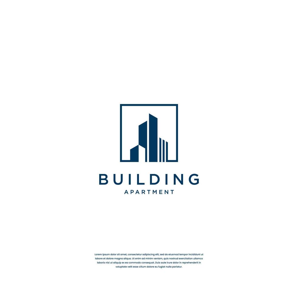 design de logotipo de estrutura de construção criativa imóveis, arquitetura, construção vetor