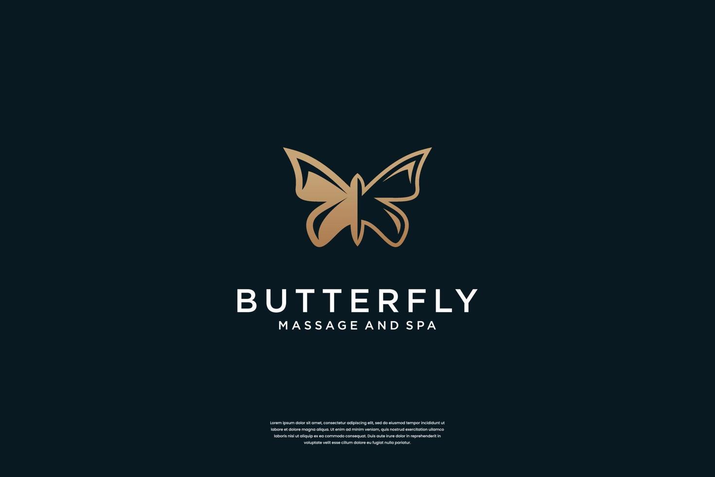 design de logotipo de borboleta de luxo vetor