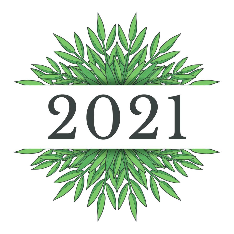 design de ano novo 2021 vetor