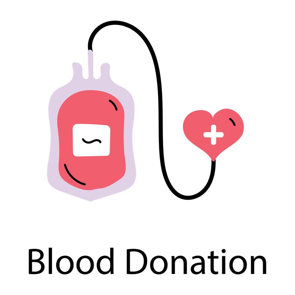doação de sangue na moda vetor