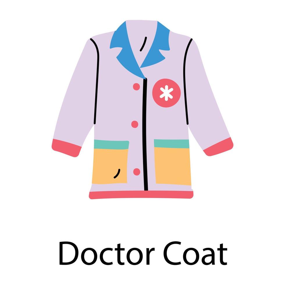 casaco de médico na moda vetor