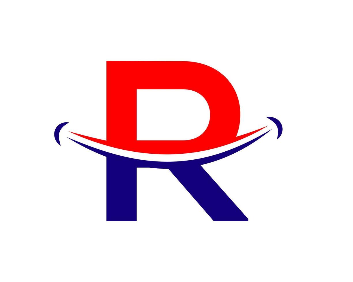 modelo de vetor de design de logotipo de sorriso de letra r