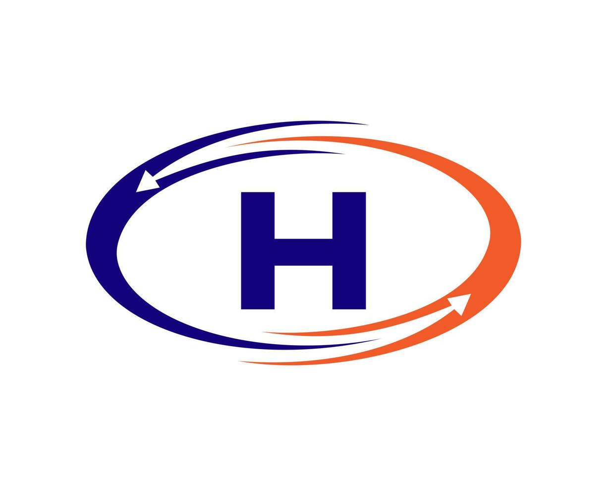 design de logotipo de tecnologia letra h vetor