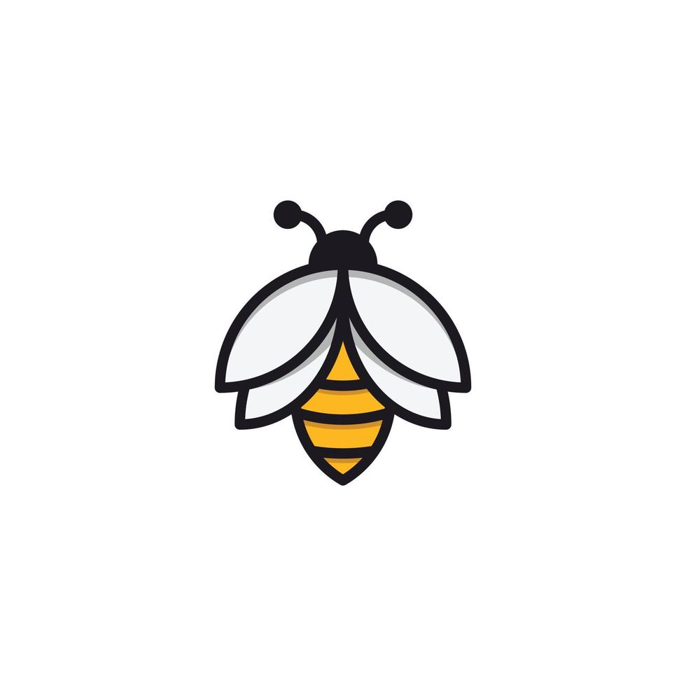 abelha de design de logotipo vetor