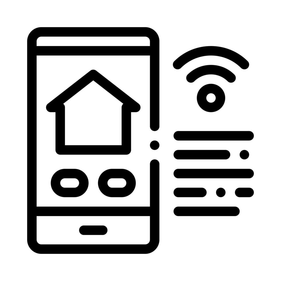 ilustração de contorno de vetor de ícone de telefone e internet