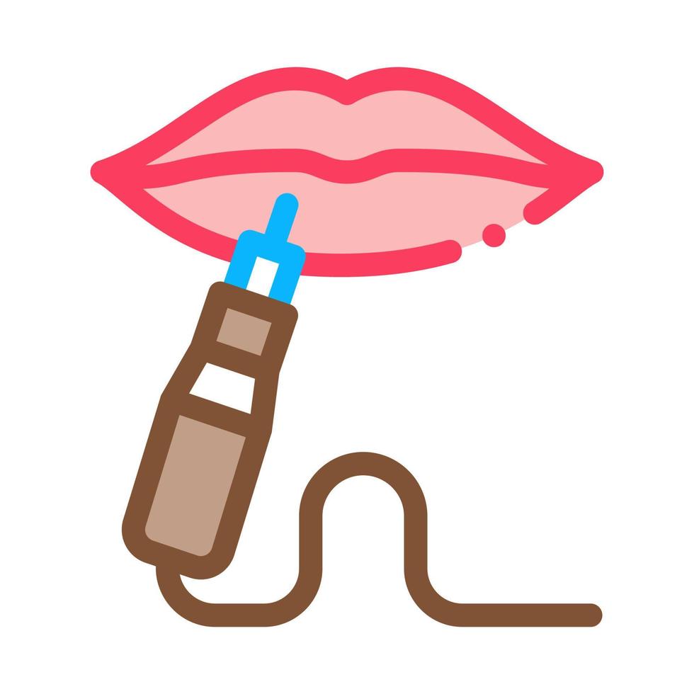ilustração de contorno vetorial de ícone de tatuagem de lábios vetor