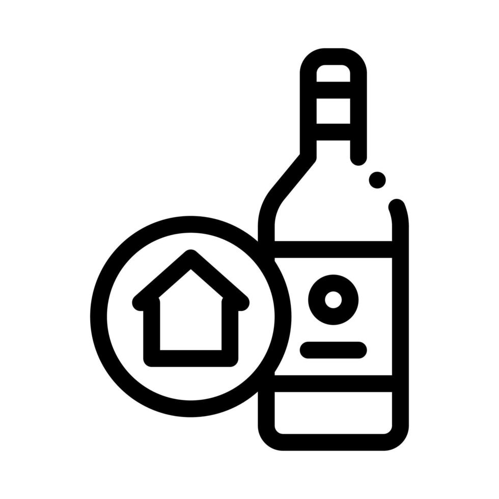 ilustração de contorno vetorial de ícone de garrafa de bebida de cerveja vetor