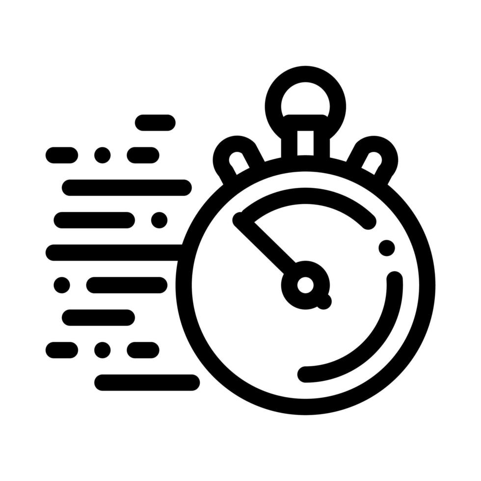 ilustração de contorno do vetor de ícone de tempo do cronômetro