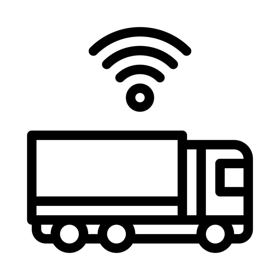 ilustração de contorno de vetor de ícone de caminhão