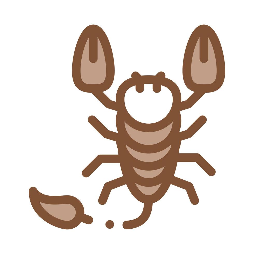 ilustração de contorno do vetor ícone de escorpião