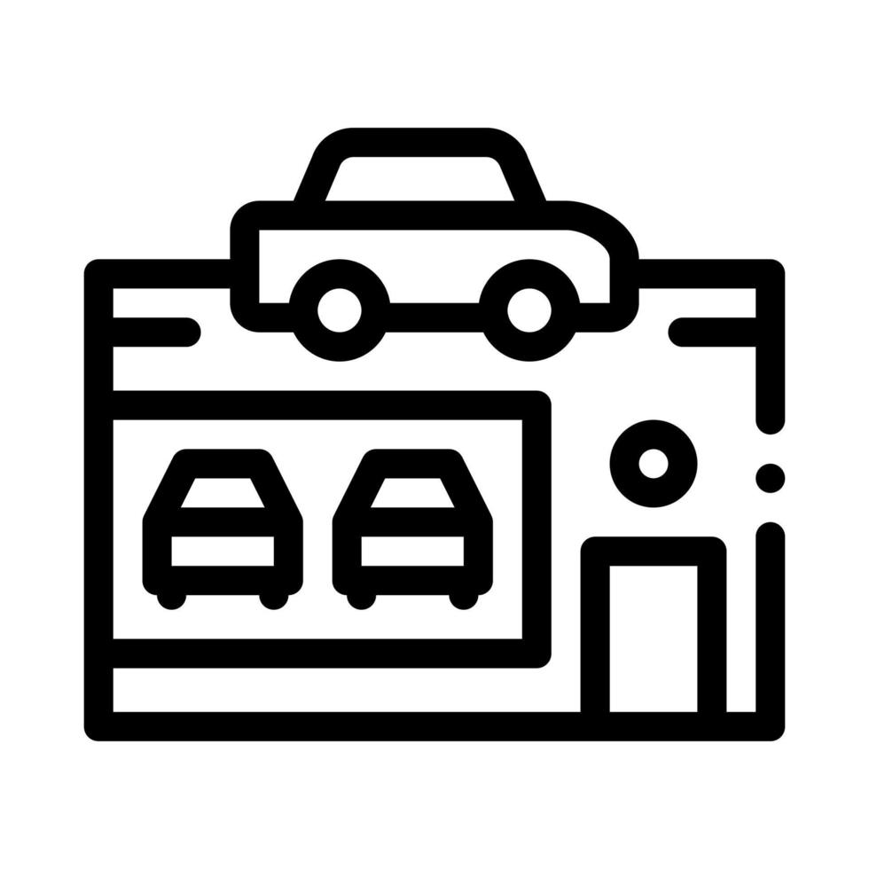 ilustração do esboço do vetor do ícone da loja do revendedor de automóveis