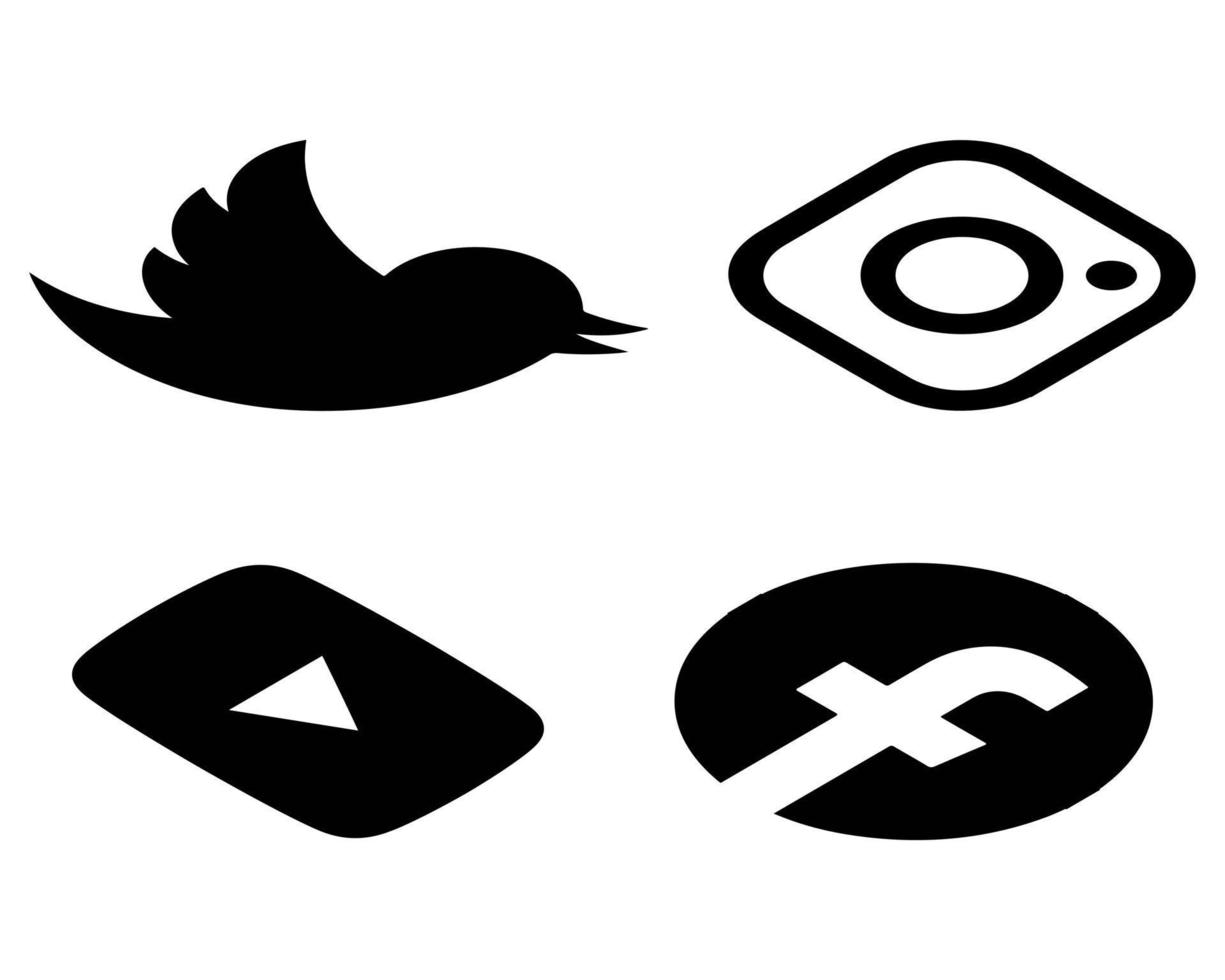 coleção vetorial de logotipo de ícones de mídia social com estilo isométrico vetor