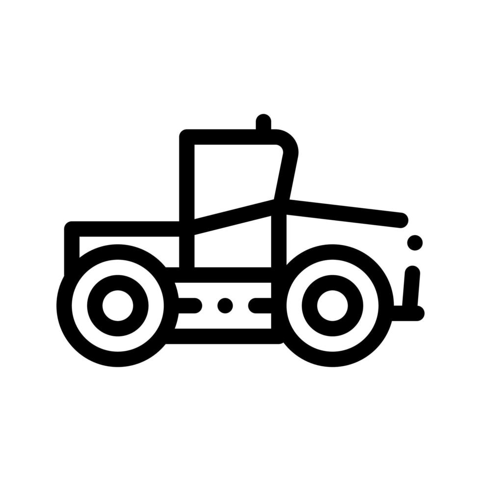 ícone de linha fina de vetor de veículo trator da indústria
