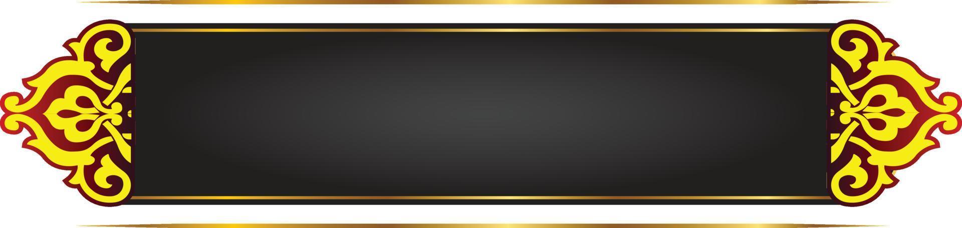 conjunto de moldura de título de banner islâmico árabe dourado de luxo png fundo transparente caixa de texto ouro imagens de design de vetor