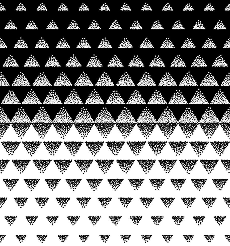 vetor de padrão triangular de meio-tom. triângulo preto e branco grade de meio-tom gradiente padrão geométrico abstrato. editável pode ser usado para papel de parede da página da web