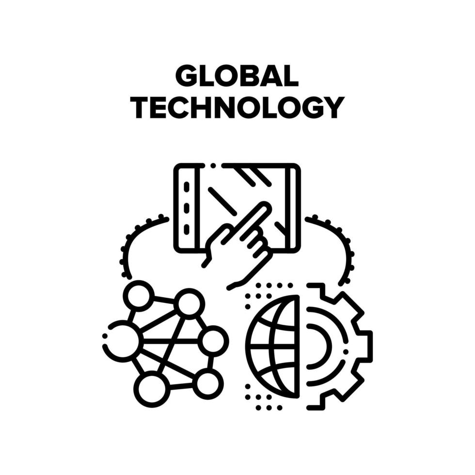 ilustração do conceito de vetor de tecnologia global