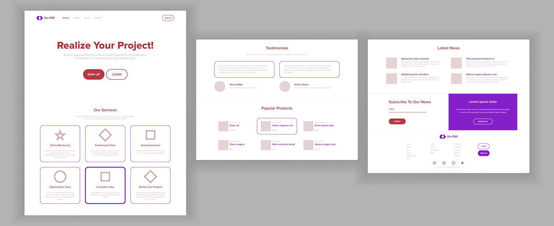 vetor de design de página da web principal. gráfico de negócios do site. modelo de pouso. futuro projeto de energia. cartão de crédito. formulário de contato corporativo. aumentar a experiência. ilustração