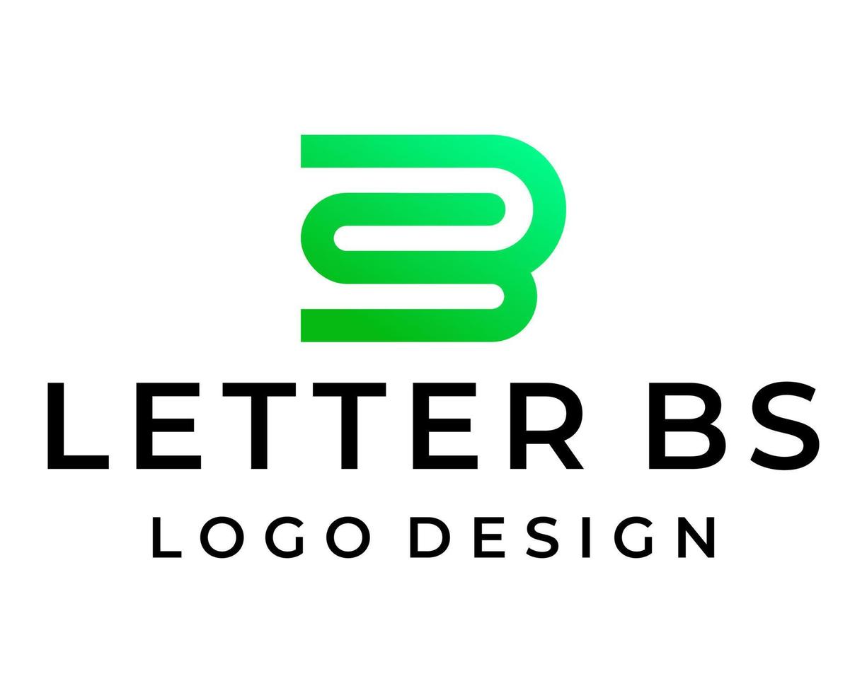 design de logotipo de empresa de negócios moderno simples monograma de letra bs. vetor