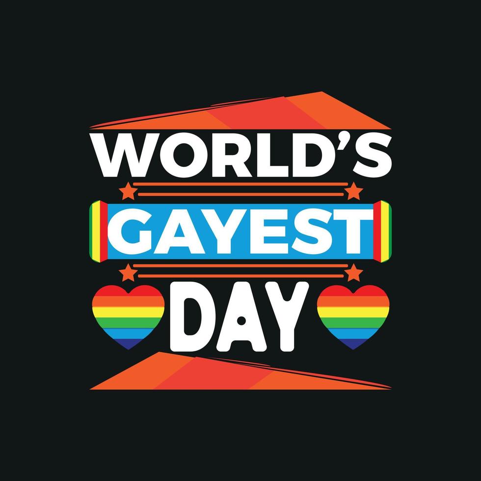mês do orgulho do pai mais gay do mundo, design de camisetas do mês do orgulho, pôster, impressão, cartão postal e outros usos vetor