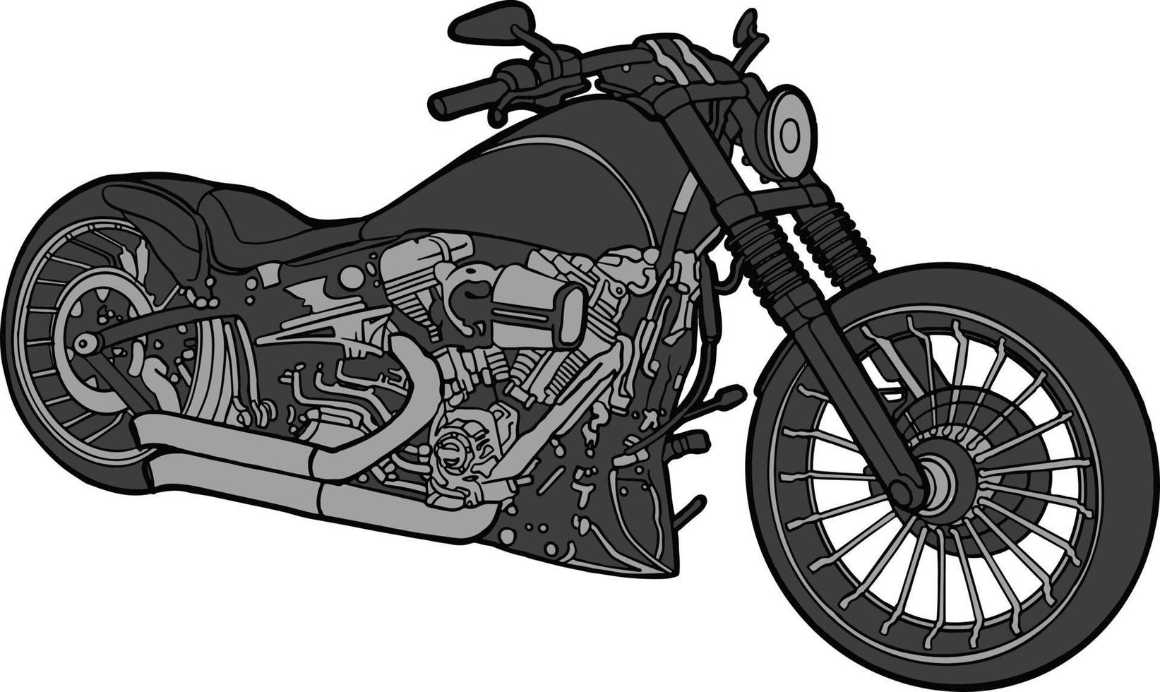 moto retrô bicicleta clássica roadster vetor