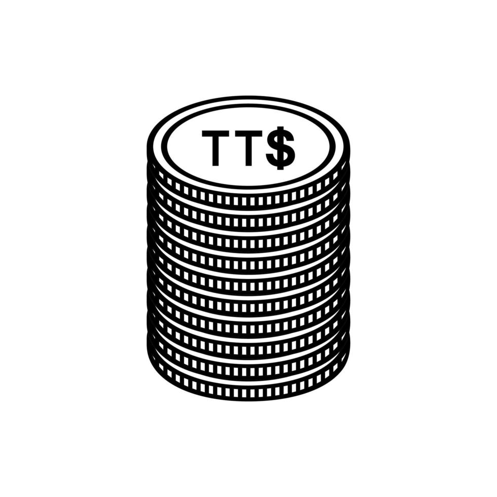 símbolo de moeda de trinidad e tobago, ícone do dólar de trinidad e tobago, sinal ttd. ilustração vetorial vetor