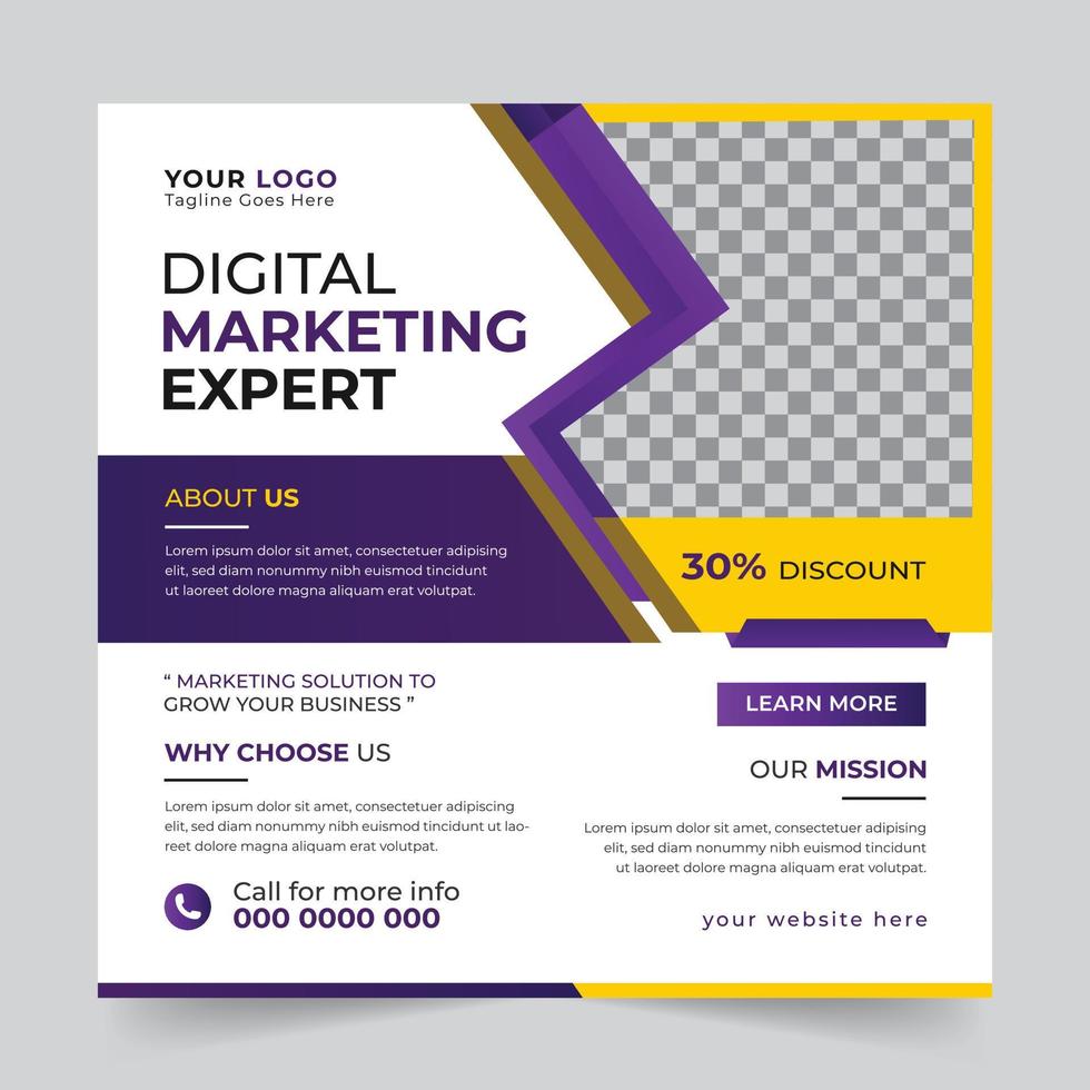 agência de negócios digital profissional editável marketing postagem de mídia social e design de modelo de banner. promoção publicidade corporativa web banner anúncios histórias folheto cartaz vetor