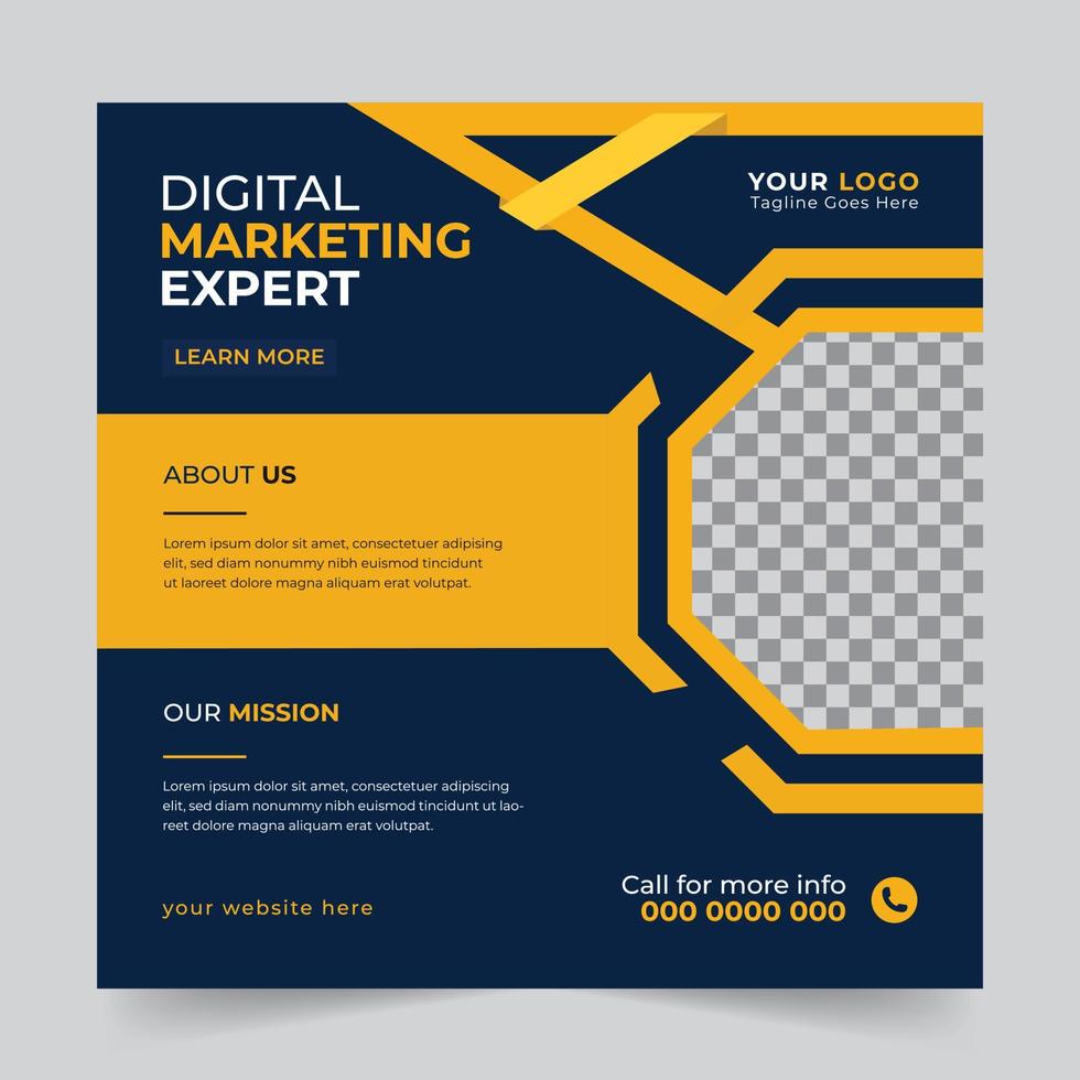 agência de negócios digital profissional editável marketing postagem de mídia social e design de modelo de banner. promoção publicidade corporativa web banner anúncios histórias folheto cartaz vetor