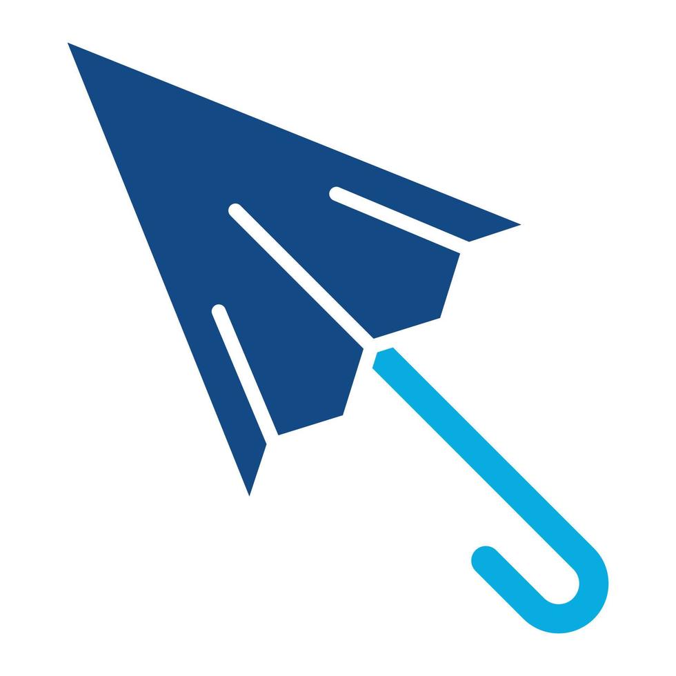 ícone de glifo de duas cores de guarda-chuva fechado vetor