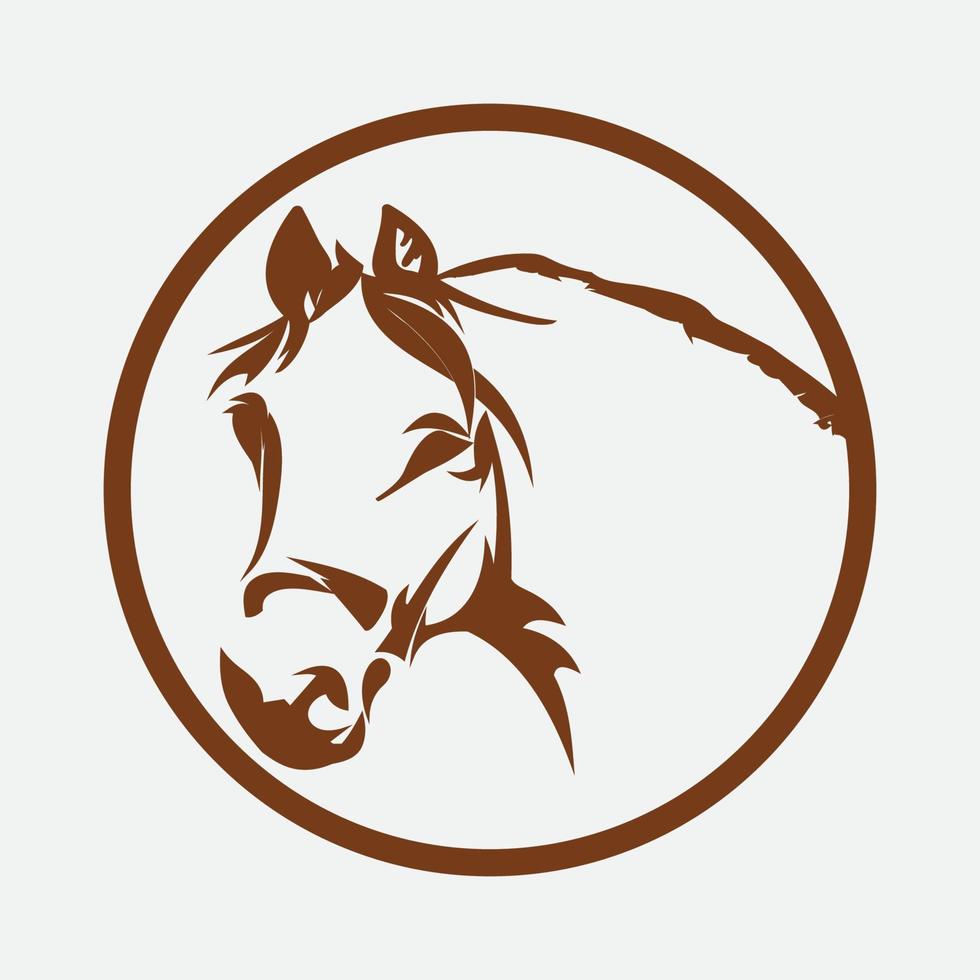 ícone de vetor de modelo de logotipo de cavalo