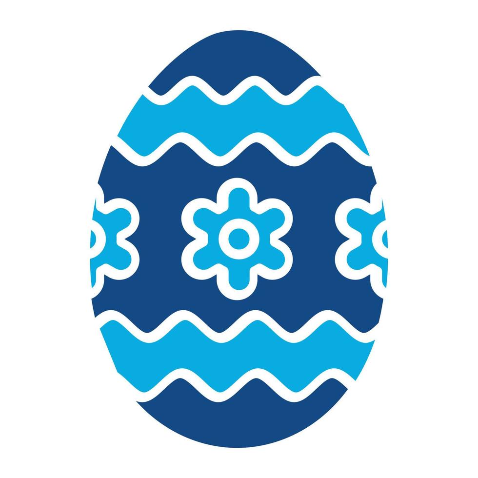 ícone de duas cores de glifo de ovo de chocolate vetor