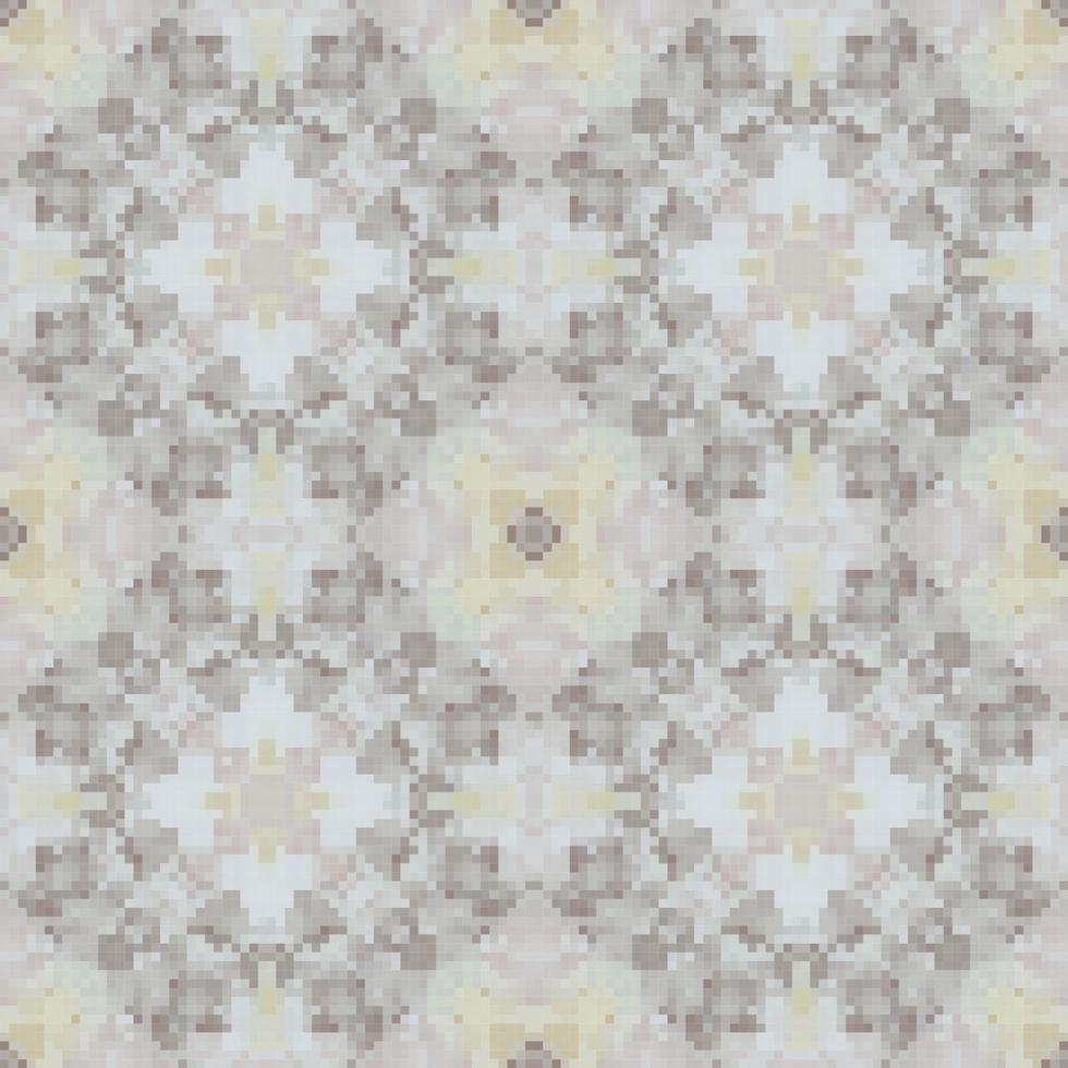 design de padrão sem costura em mosaico de pixels, design têxtil repetido. estampa de tecido vetor