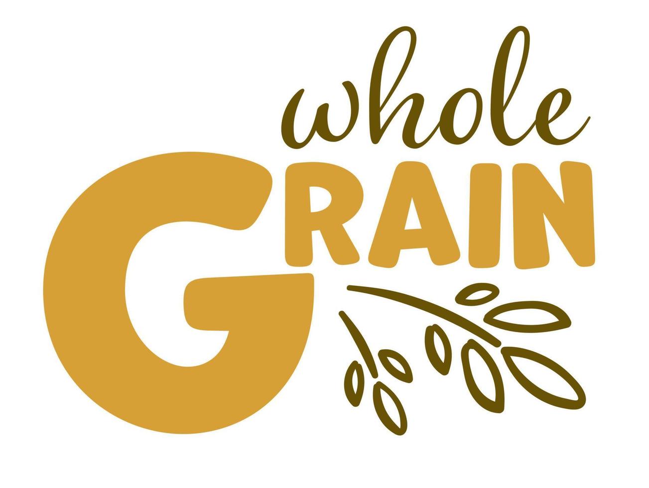 grãos integrais, logotipo de produto de pastelaria agrícola vetor