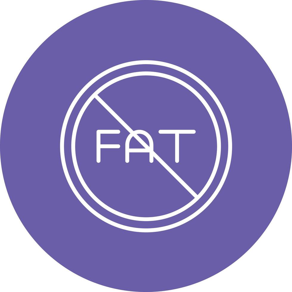 ícone de fundo do círculo da linha de dieta com baixo teor de gordura vetor